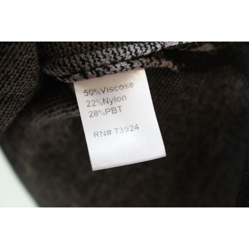 NWT Ming Wang Relaxed Fit Cozy Knit Cardigan Black Gray Petite Small PS H13896 - Picture 10 of 10